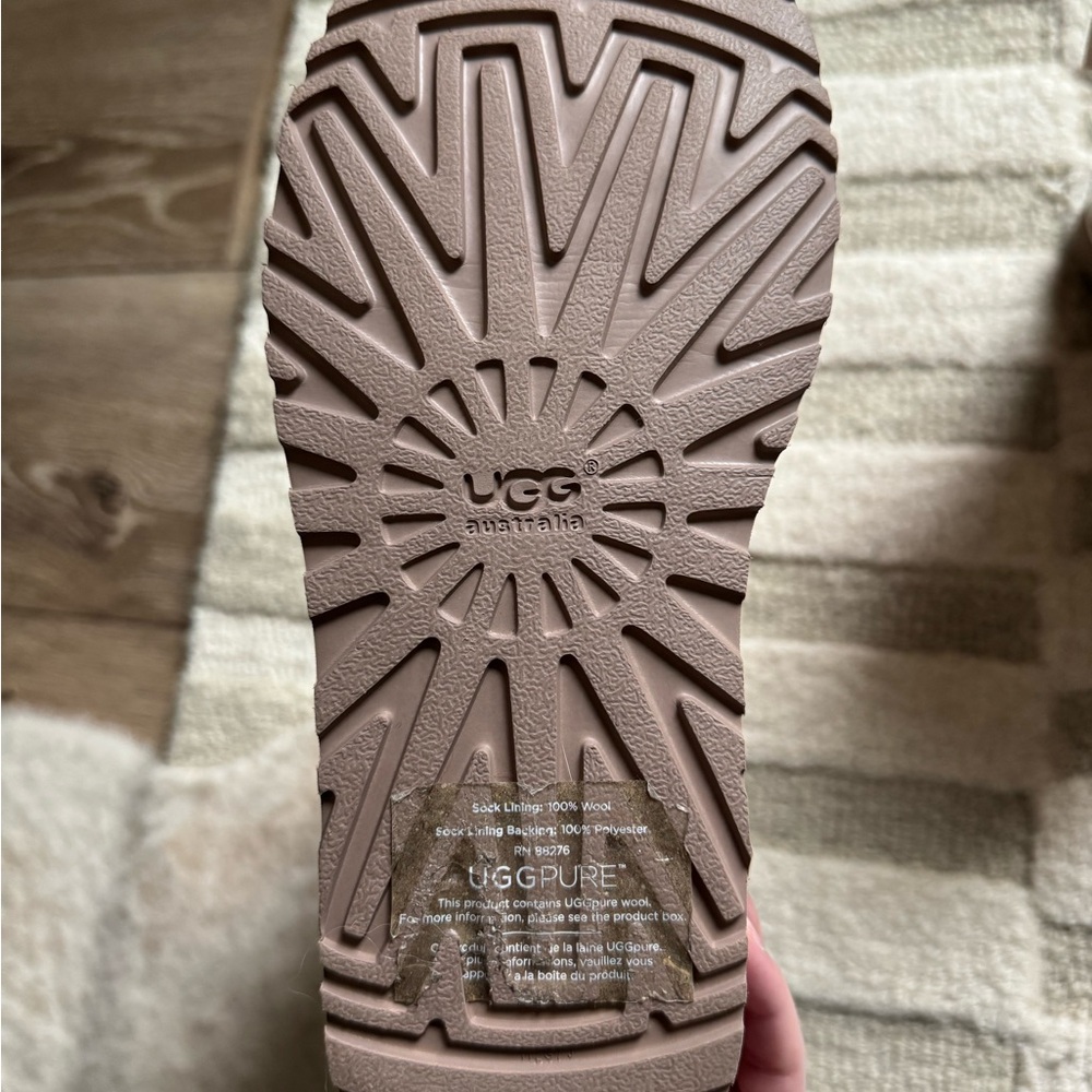 UGG Cream Mini Bailey Bow Boots - Picture 6 of 10